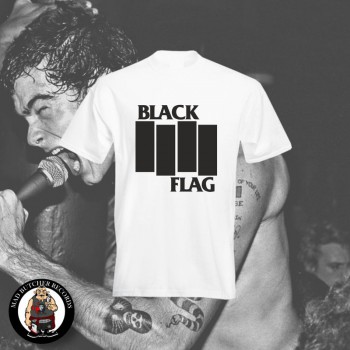 BLACK FLAG LOGO FLEX SHIRT XL / WEISS