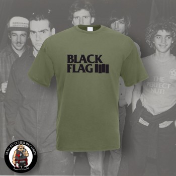 BLACK FLAG LOGO T-SHIRT XXL / OLIVE