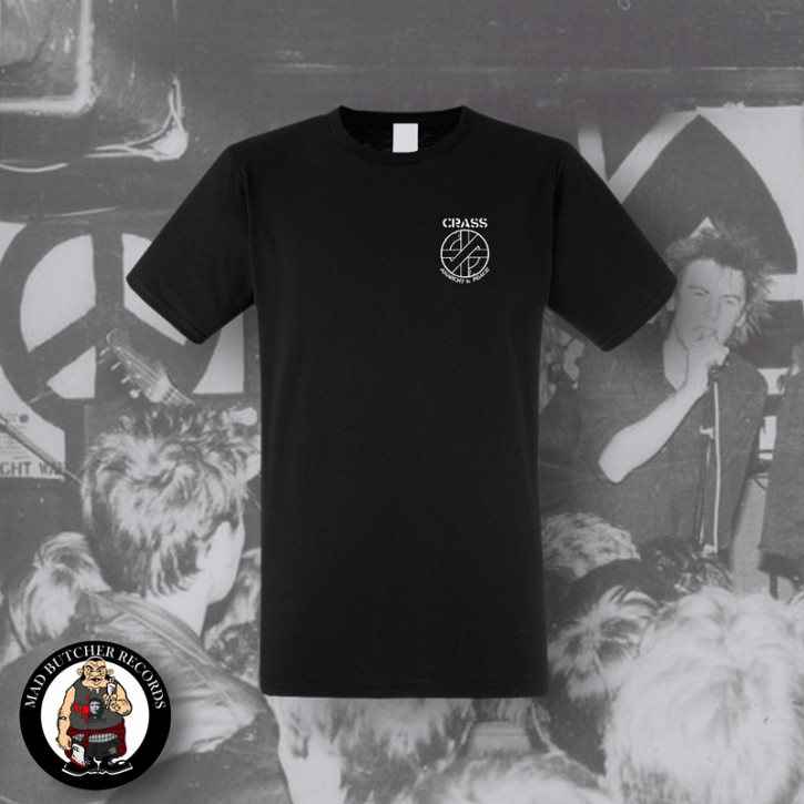 CRASS ANARCHY & PEACE SMALL T-SHIRT Black / S