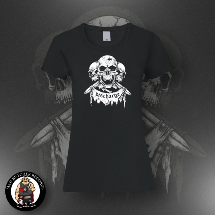 DISCHARGE SKULL GIRLIE SCHWARZ / L