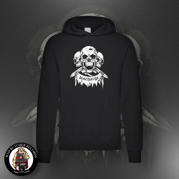 DISCHARGE SKULL KAPU SCHWARZ / XL