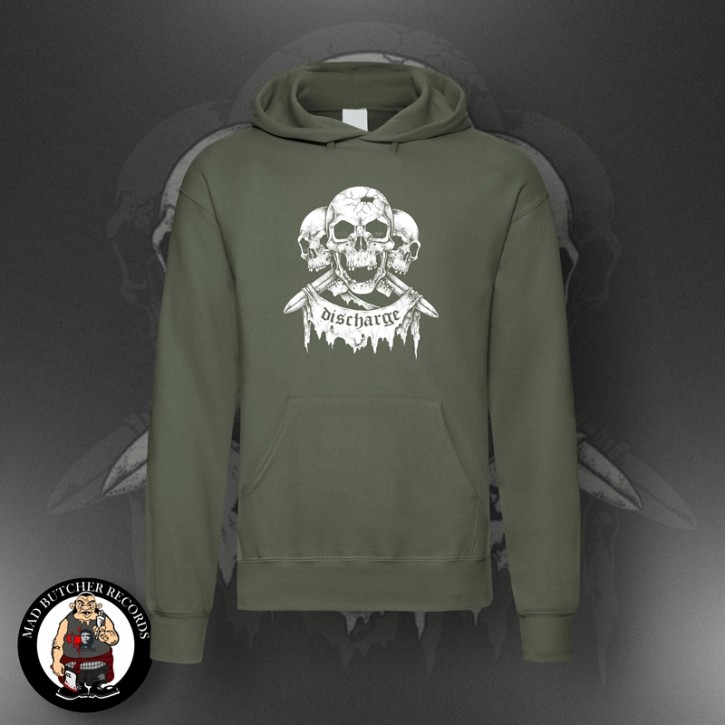 DISCHARGE SKULL KAPU M / OLIVE