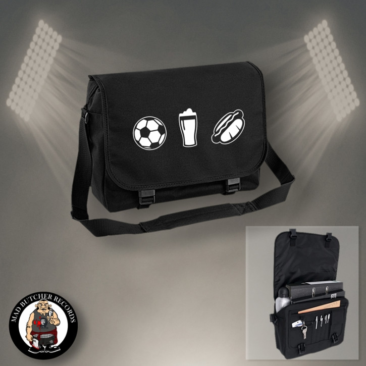 BASIC INSTINCT FOOTBALL MESSENGER BAG SCHWARZ