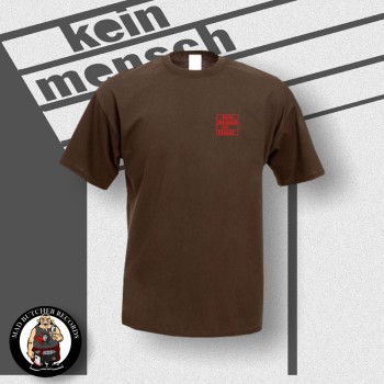KEIN MENSCH IST ILLEGAL LOGO SMALL T-SHIRT XL / BRAUN