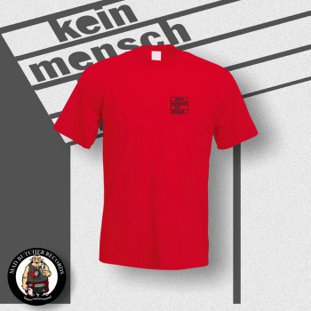 KEIN MENSCH IST ILLEGAL LOGO SMALL T-SHIRT L / ROT