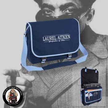 LAUREL AITKEN GODFATHER OF SKA MESSENGER BAG blue