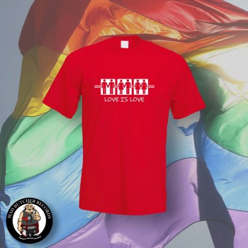 LOVE IS LOVE T-SHIRT S / ROT