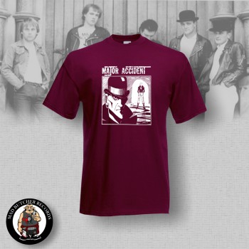 MAJOR ACCIDENT T-SHIRT XXL / BORDEAUX RED