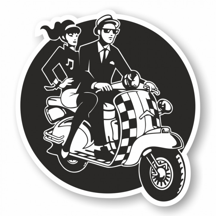 TWO TONE SCOOTER PVC STICKER