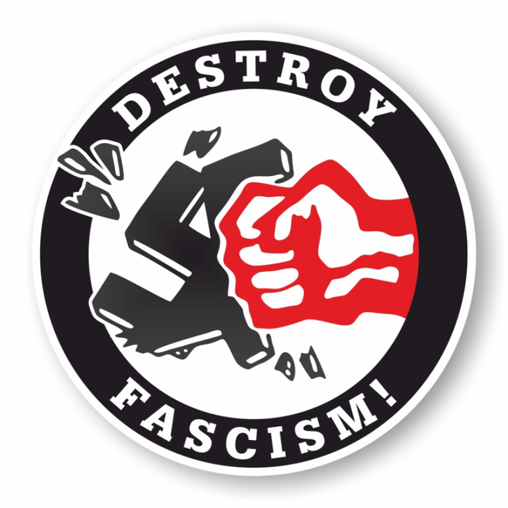 DESTROY FASCISM PVC STICKER