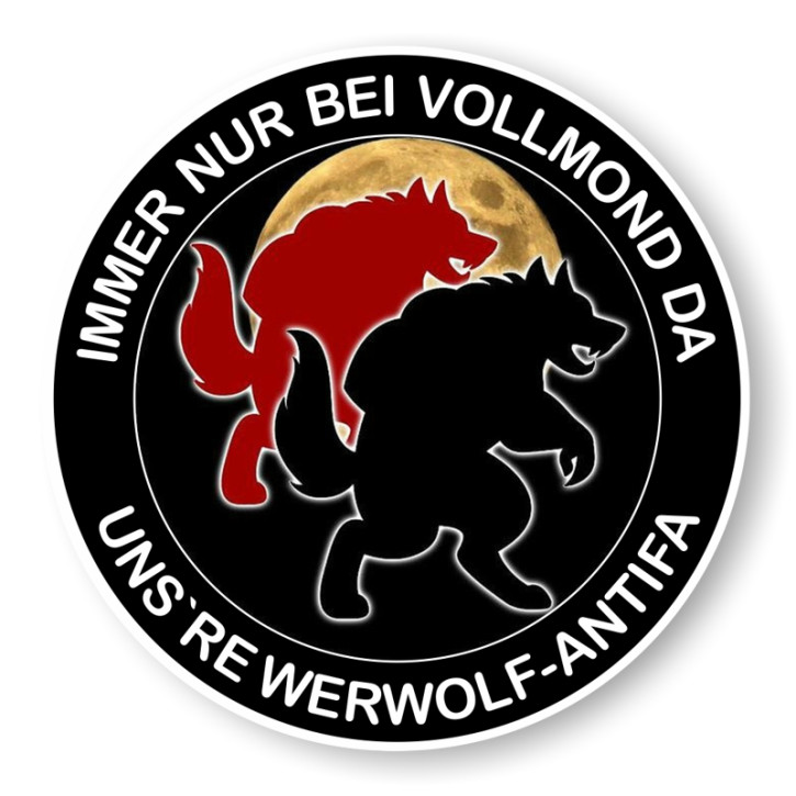 WEREWOLF ANTIFA PVC STICKER