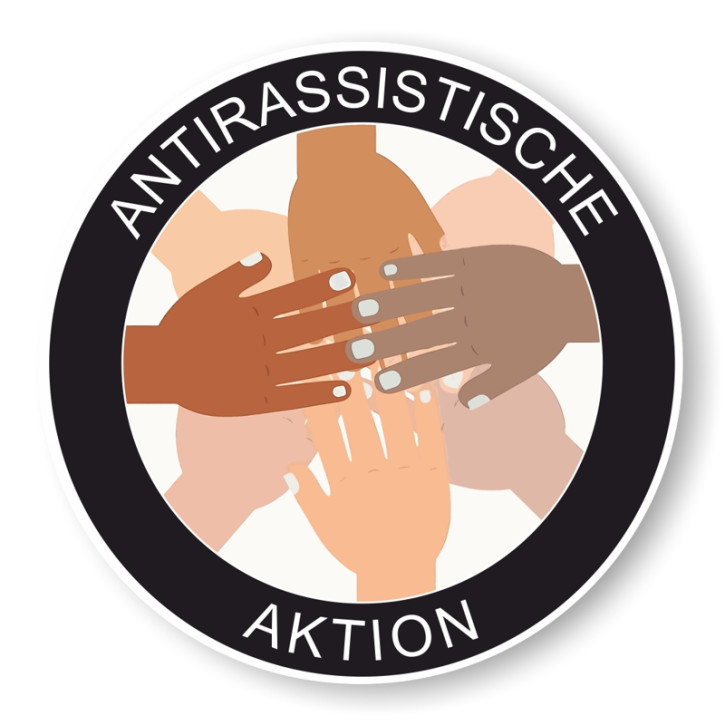 ANTIRASSISTISCHE AKTION PVC STICKER