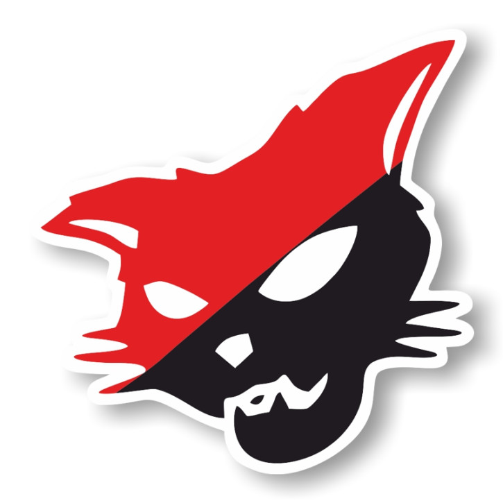 ANARCHO CAT SHAPE PVC STICKER