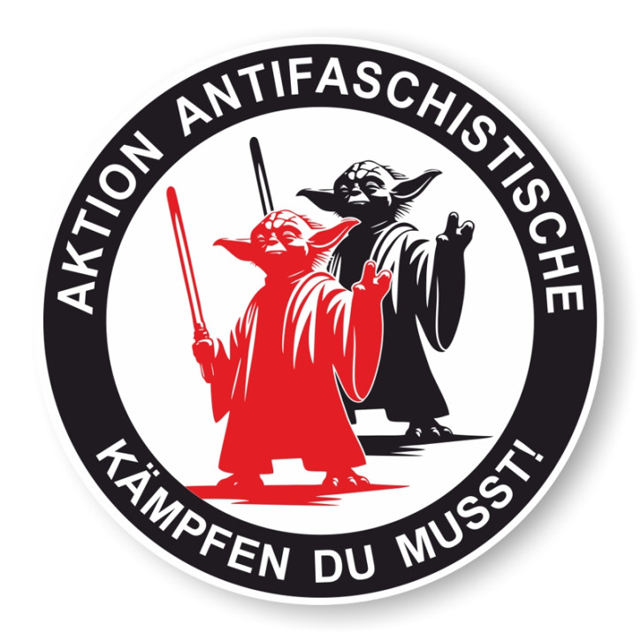 AKTION ANTIFASCHISTISCHE PVC STICKER