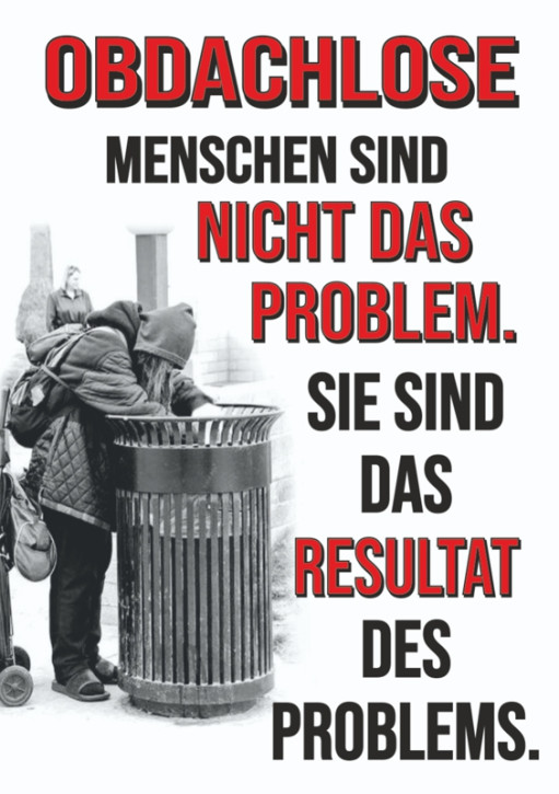 OBDACHLOSE MENSCHEN AUFKLEBER (10 Stück)