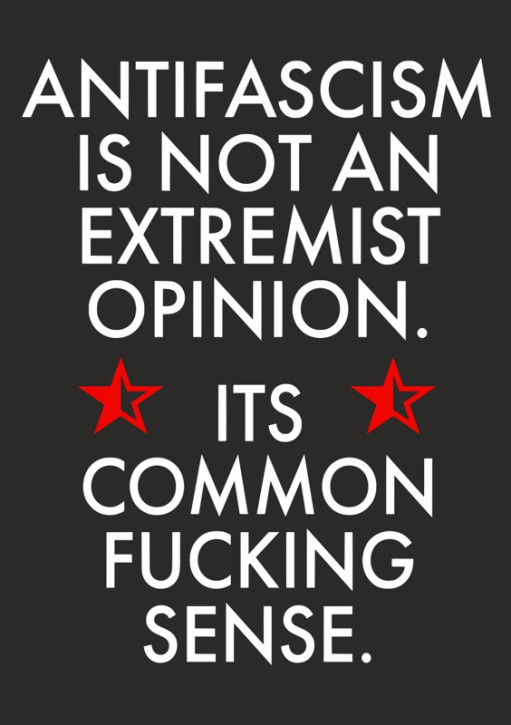 ANTIFASCISM IS NOT AN EXTREMIST OPINION STICKER (10 Stück)