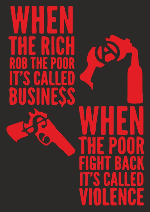 WHEN THE RICH ROB THE POOR STICKER (10 units)
