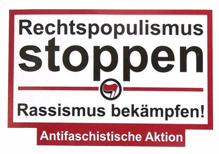 RECHTSPOPULISMUS STOPPEN AUFKLEBER (10 STÜCK)