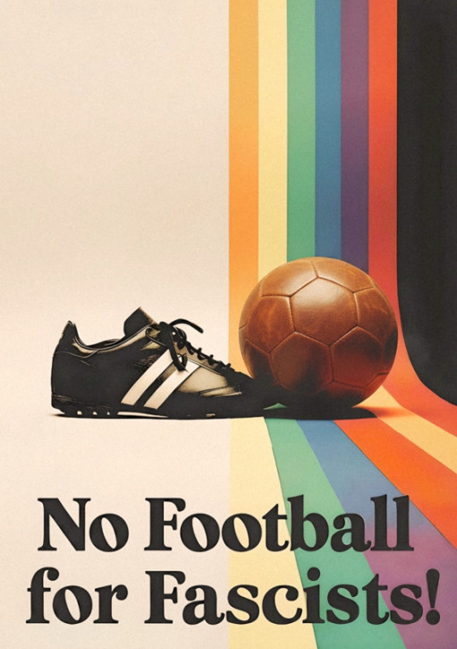 NO FOOTBALL FOR FASCISTS AUFKLEBER (10 Stück)