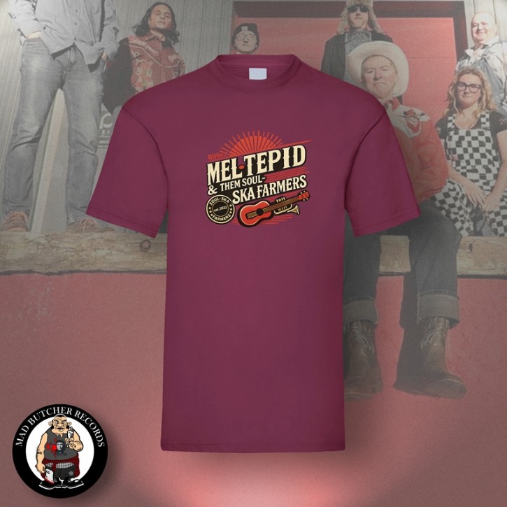 MEL TEPID & THEM SOUL SKA FARMERS T-SHIRT 5XL / BORDEAUX RED