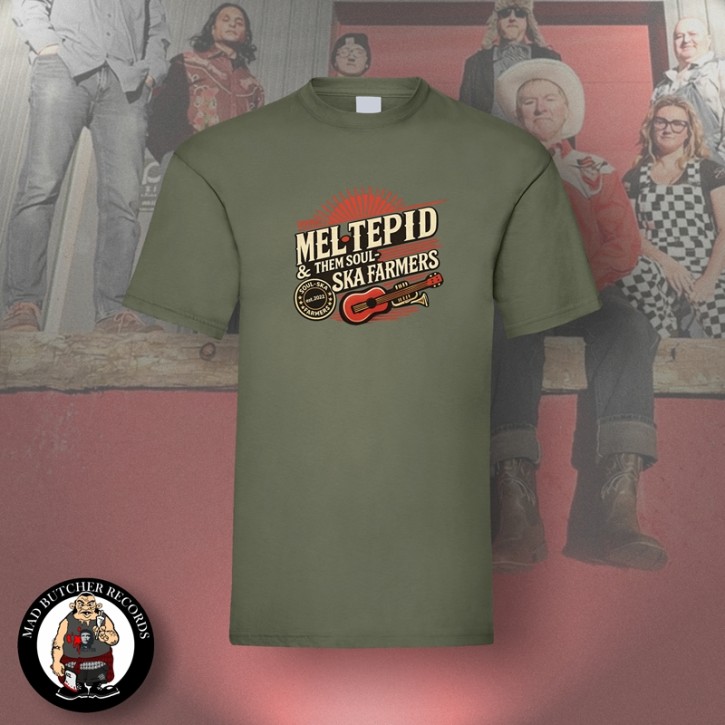 MEL TEPID & THEM SOUL SKA FARMERS T-SHIRT M / OLIVE