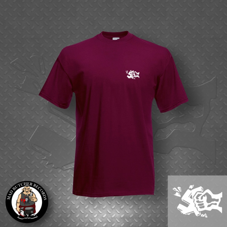 GEGEN NAZIS FIST SMALL T-SHIRT XL / BORDEAUX RED