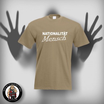 NATIONALITÄT MENSCH T-SHIRT M / BEIGE