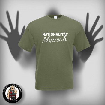 NATIONALITÄT MENSCH T-SHIRT XXL / OLIVE
