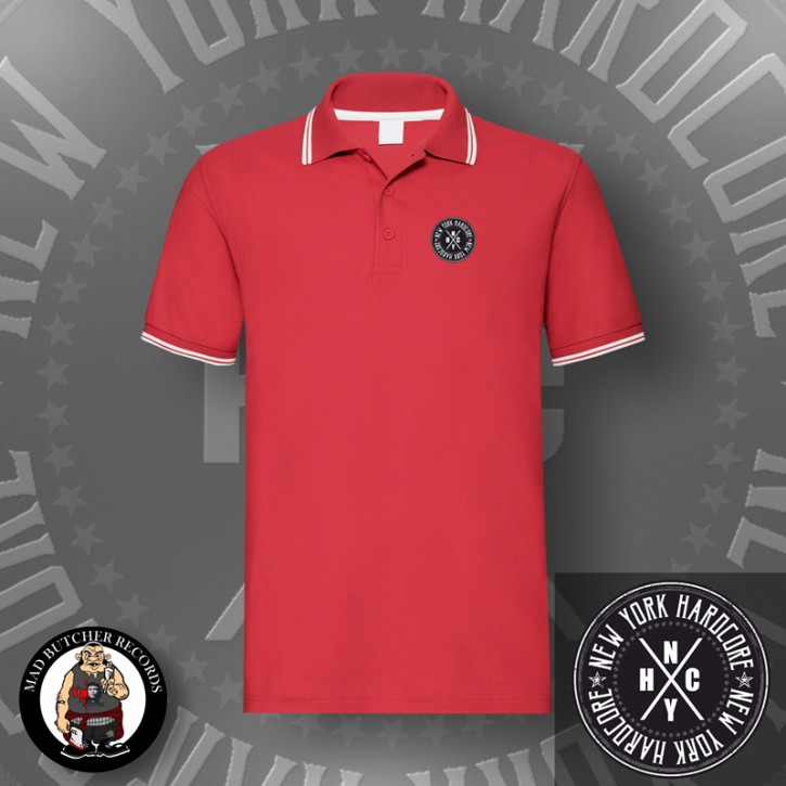 NEW YORK HARDCORE CIRCLE POLO L / red