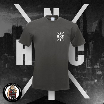 NYHC (NEW YORK HARDCORE) LOGO T-SHIRT XXL / DARK GREY
