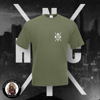 NYHC (NEW YORK HARDCORE) LOGO T-SHIRT L / OLIVE