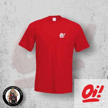 OI! WHITE T-SHIRT L / red
