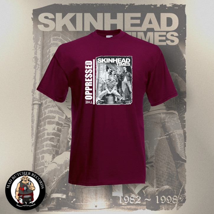 OPPRESSED SKINHEAD TIMES T-SHIRT S / BORDEAUX RED