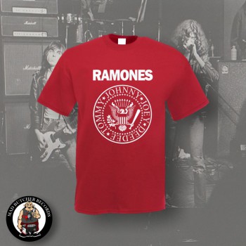 RAMONES LOGO SHIRT M / ROT