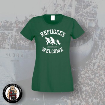 REFUGEES WELCOME GIRLIE S / green