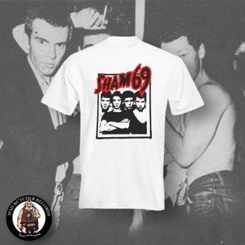 SHAM 69 BAND T-SHIRT M / WEISS