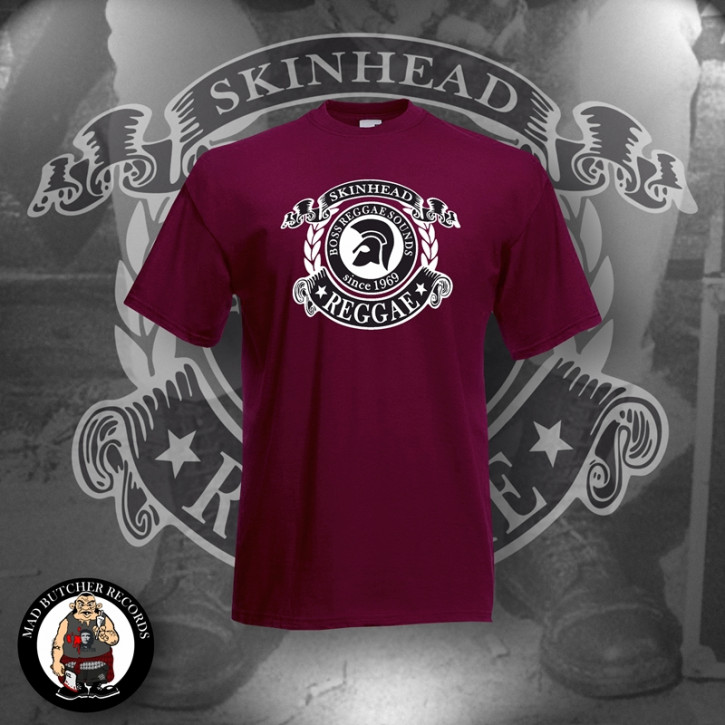 SKINHEAD BOSS REGGAE T-SHIRTS 3XL / BORDEAUX RED