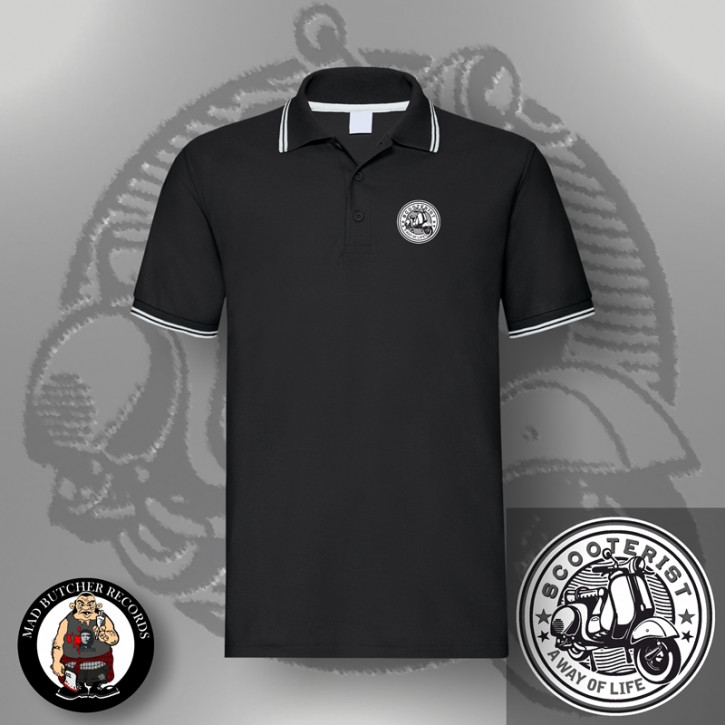 SCOOTERIST A WAY OF LIFE POLO SCHWARZ / L