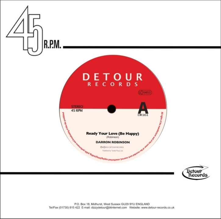 ROBINSON, DARRON - Ready Your Love (Be Happy) 7" + CS