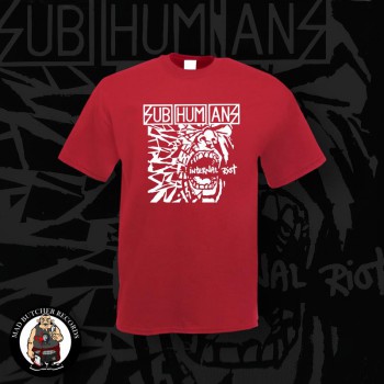 SUBHUMANS INTERNAL RIOT T-SHIRT S / red