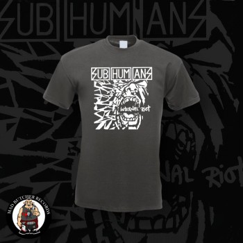 SUBHUMANS INTERNAL RIOT T-SHIRT M / DUNKELGRAU