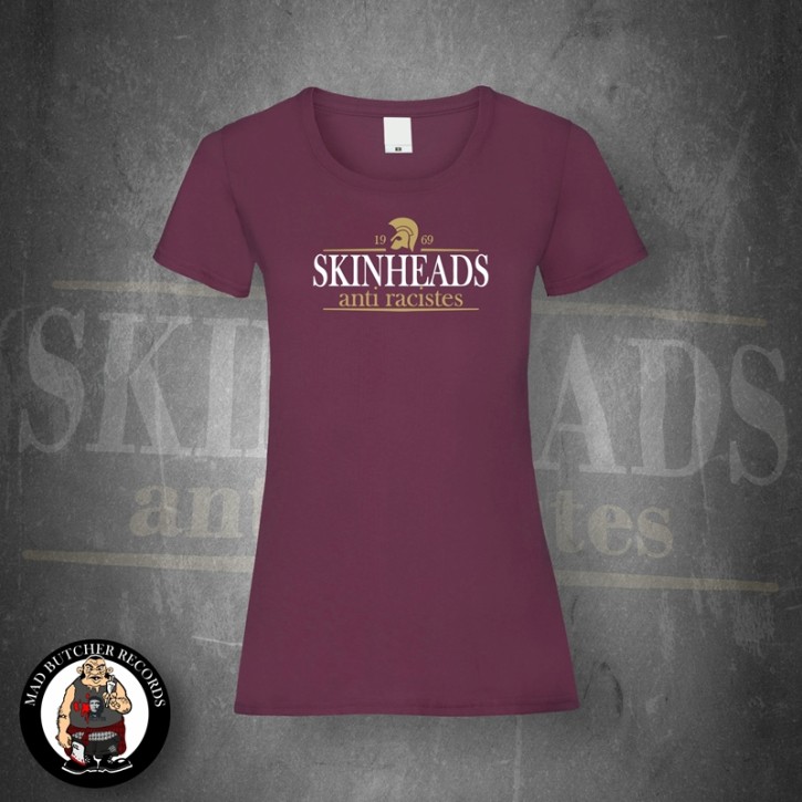 SKINHEADS ANTI RACISTES GIRLIE XL / BORDEAUX RED