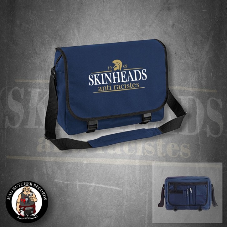 SKINHEADS ANTI RACISTES MESSENGER BAG ROYALBLUE
