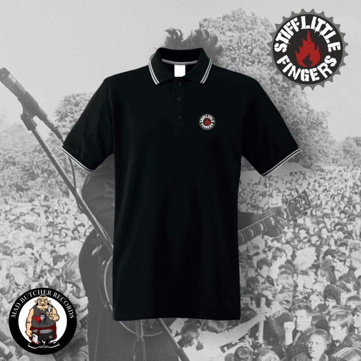 STIFF LITTLE FINGERS POLO Black / XXL