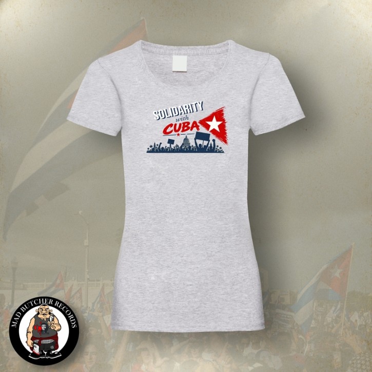 SOLIDARITY WITH CUBA GIRLIE XL / GRAU