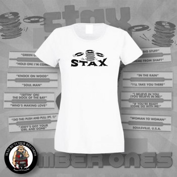 STAX OLD LOGO GIRLIE L / WEISS