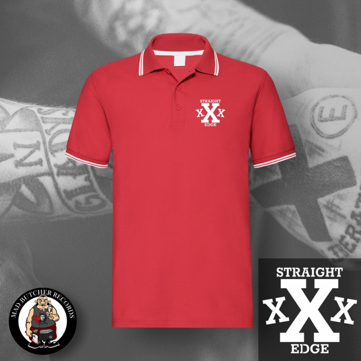 STRAIGHT EDGE POLO M / red