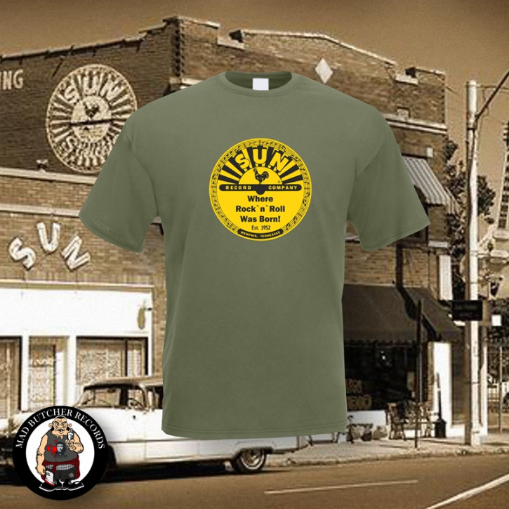 SUN RECORDS LOGO T-SHIRT XXL / OLIVE