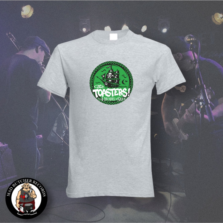 THE TOASTERS 4 DECADES IN SKA GREEN T-SHIRT L / grey