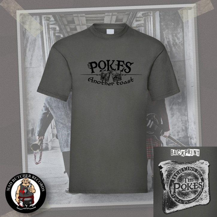 THE POKES ANOTHER TOAST T-SHIRT L / DARK GREY
